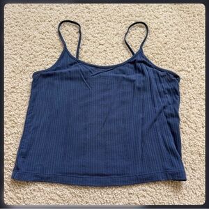 Aerie Deep Blue Ribbed Camisole